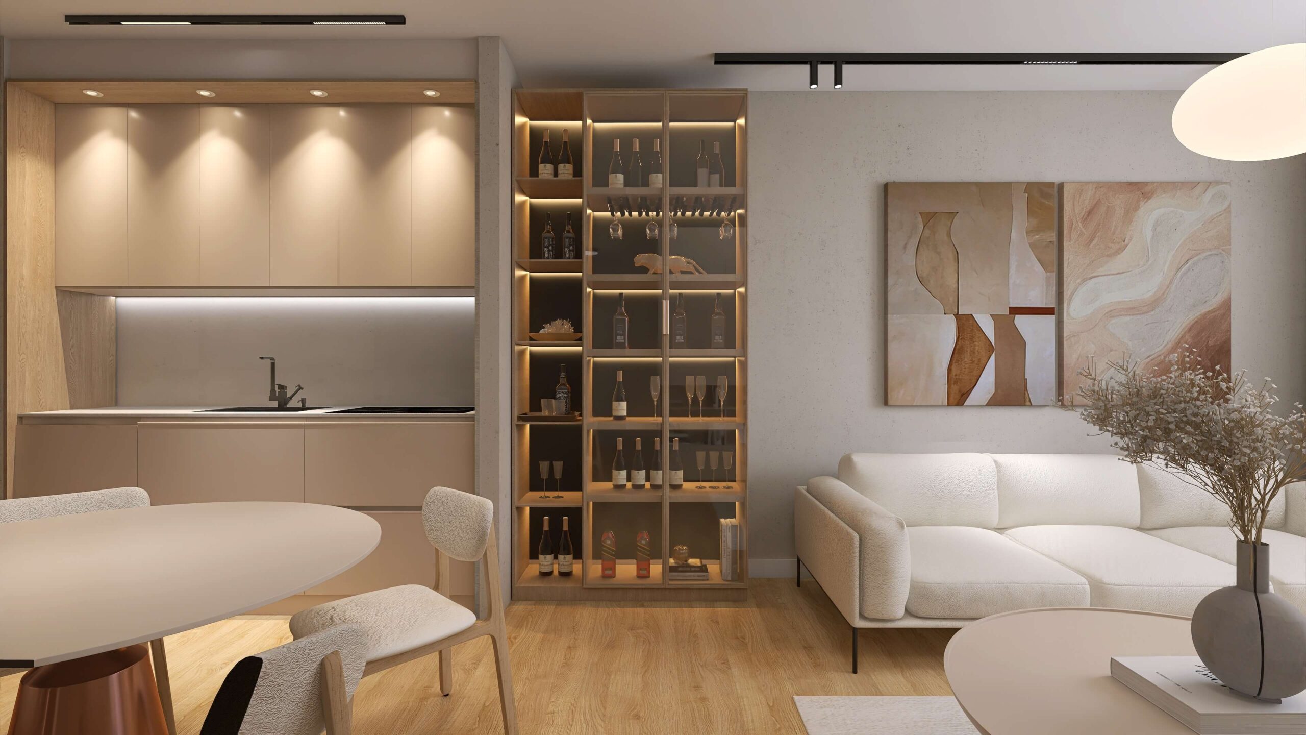 [ALT: 3D vizualizacija prenove stanovanja – Beko Style interier]